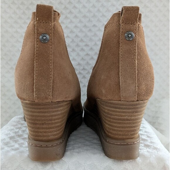 Sofft Utley Redwood Brown Wedge Bootie, Stacked Heel, Women's Size 7 1/2 - Picture 7 of 13